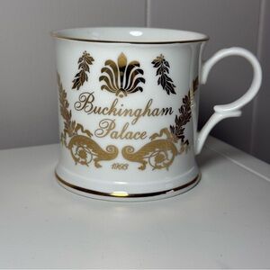 Buckingham Palace Gold and White embellished Mug 1993